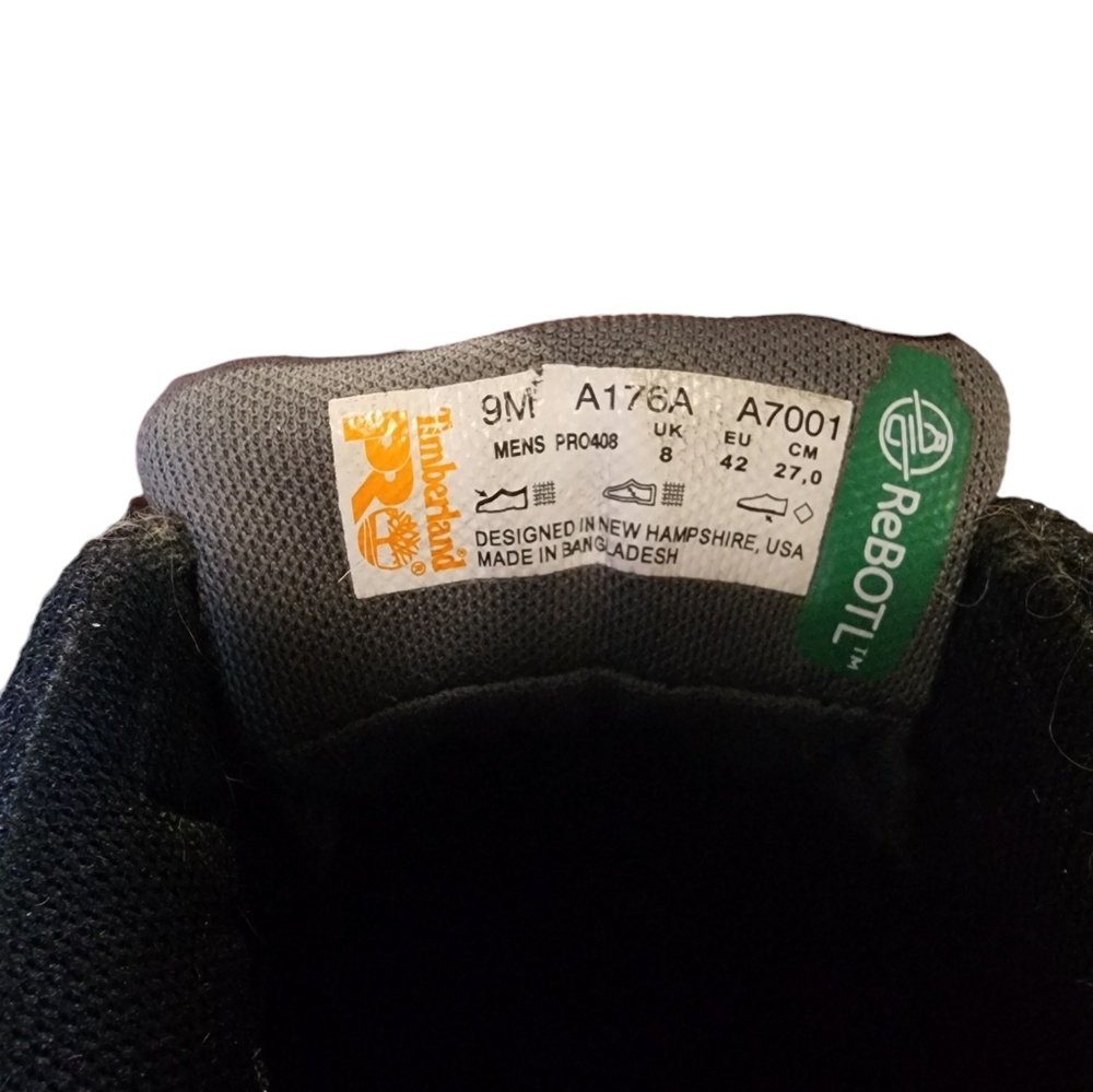 Timberland PRO steel alloy toed work boots | black & gray | Men's 9 medium - Picture 9 of 12